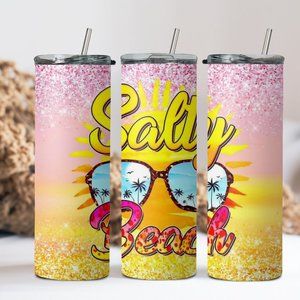 Salty Beach 20oz stainless steel tumbler